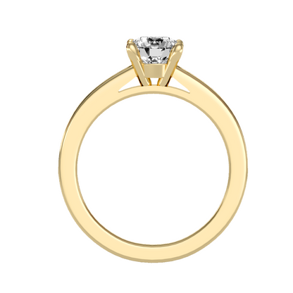 Solitaire ring with accent stones .95 ct