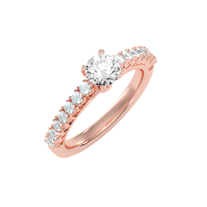 Solitaire ring with accent stones 1.12 ct