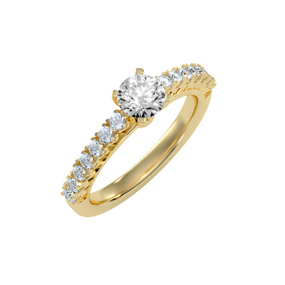 Solitaire ring with accent stones 1.12 ct