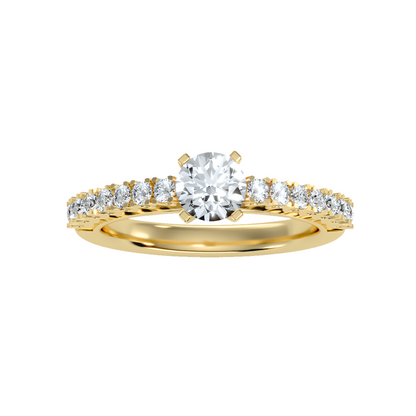 Solitaire ring with accent stones 1.12 ct
