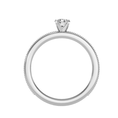 Solitaire ring with accent stones .97 ct