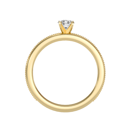 Solitaire ring with accent stones .97 ct
