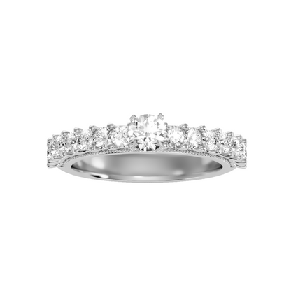 Solitaire ring with accent stones 1.04 ct