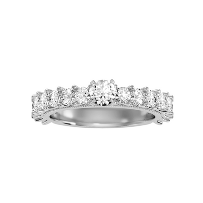 Solitaire ring with accent stones 2.53 ct