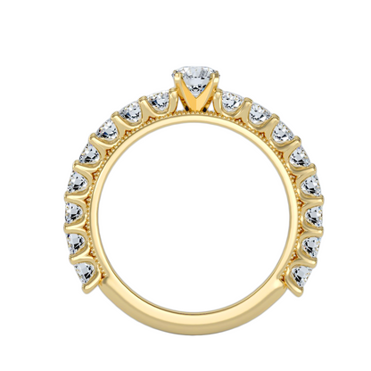 Solitaire ring with accent stones 2.53 ct