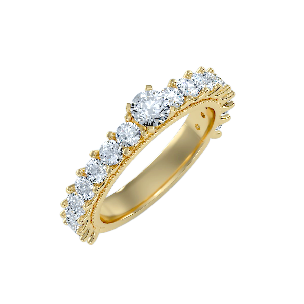 Solitaire ring with accent stones 2.53 ct