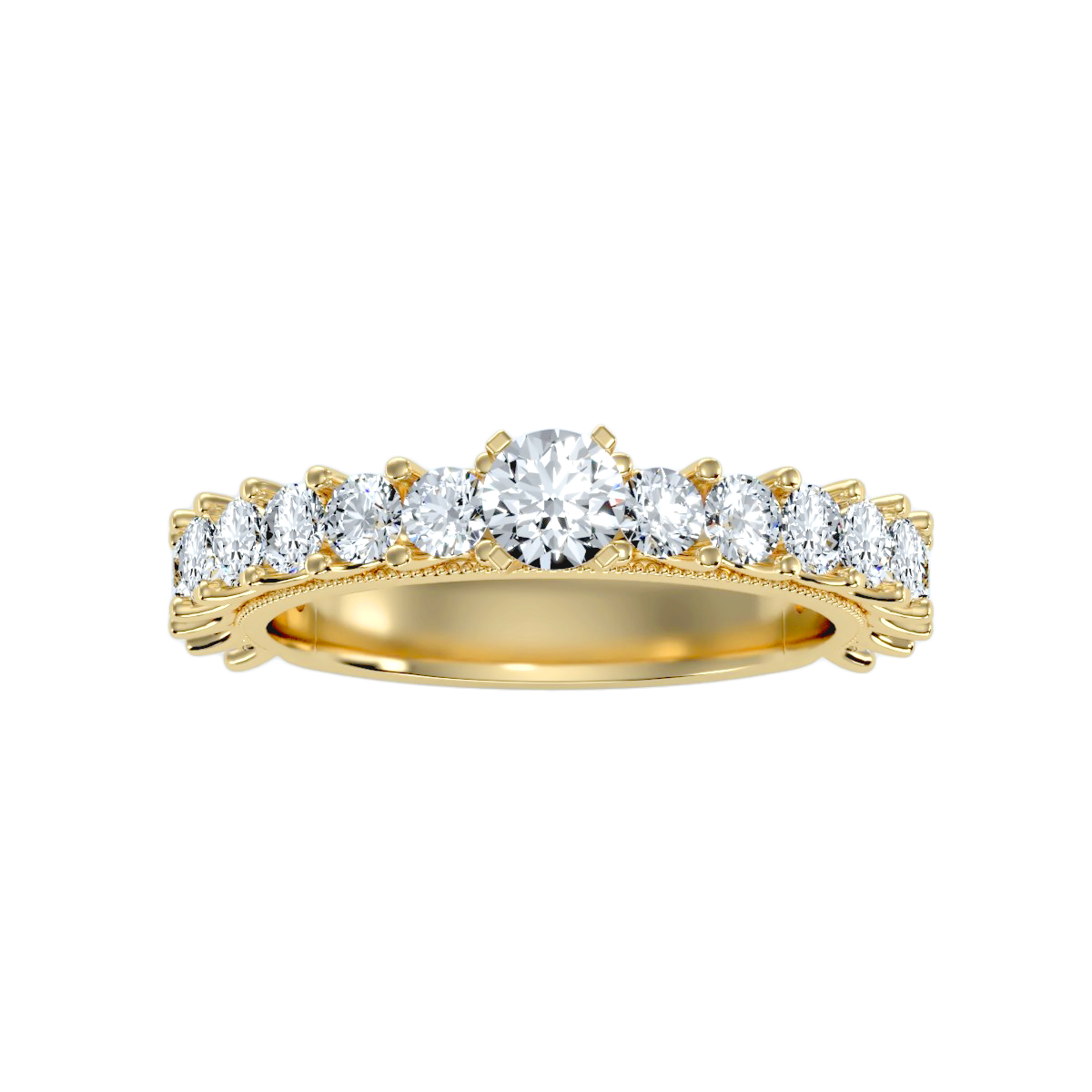Solitaire ring with accent stones 2.53 ct