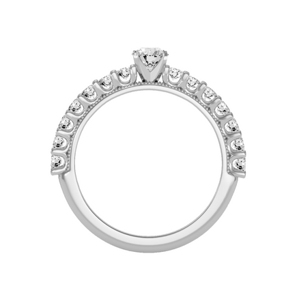 Solitaire ring with accent stones 1.04 ct