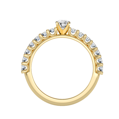 Solitaire ring with accent stones 1.04 ct