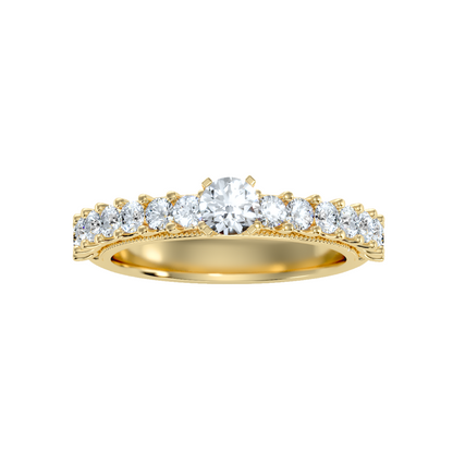 Solitaire ring with accent stones 1.04 ct