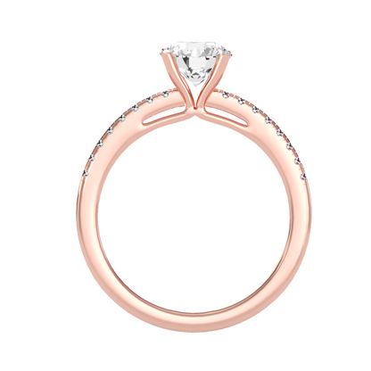 Solitaire ring with accent stones 1.24 ct