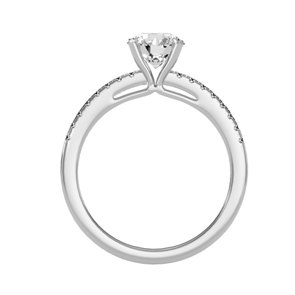 Solitaire ring with accent stones 1.24 ct
