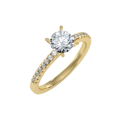 Solitaire ring with accent stones 1.24 ct