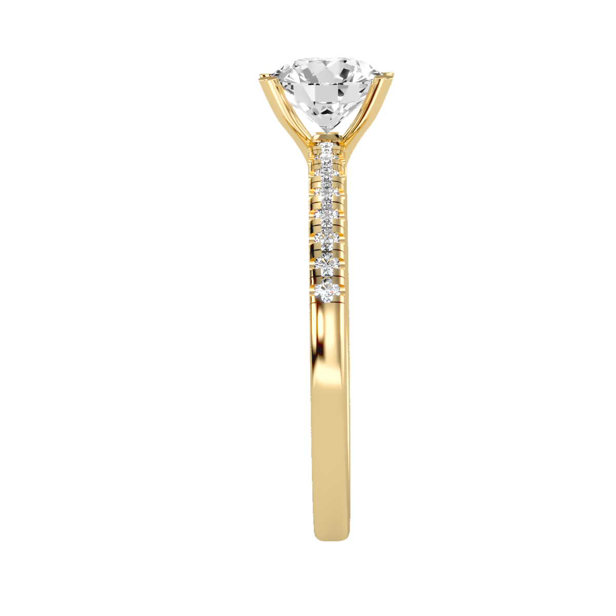 Solitaire ring with accent stones 1.24 ct
