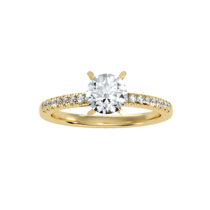 Solitaire ring with accent stones 1.24 ct