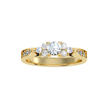 Solitaire ring with accent stones .69 ct