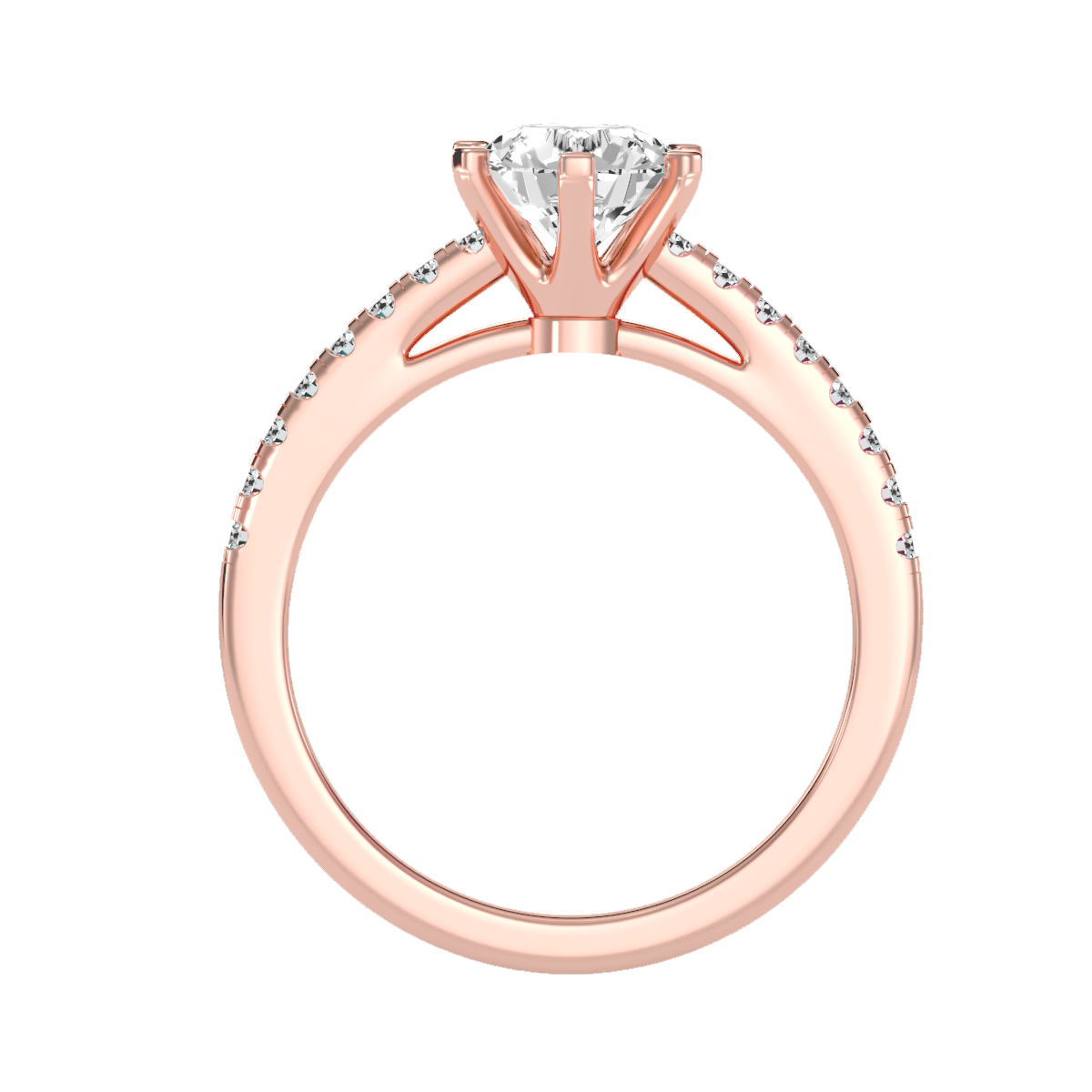 Solitaire ring with accent stones 1.42 ct