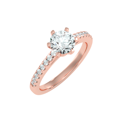 Solitaire ring with accent stones 1.42 ct