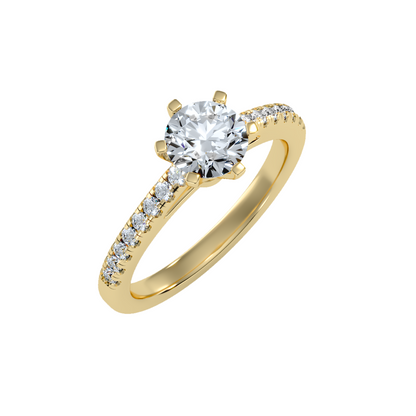 Solitaire ring with accent stones 1.42 ct