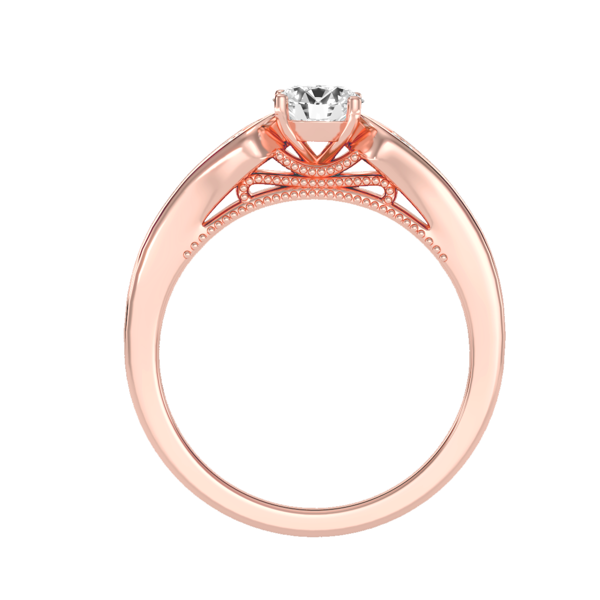 Solitaire ring with accent stones .92 ct