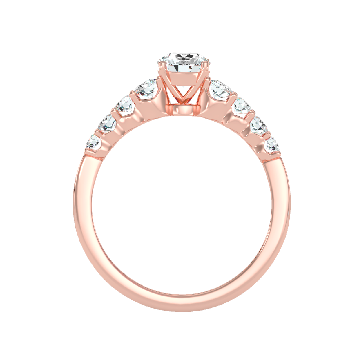 Solitaire ring with accent stones 1.01 ct