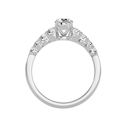 Solitaire ring with accent stones 1.01 ct
