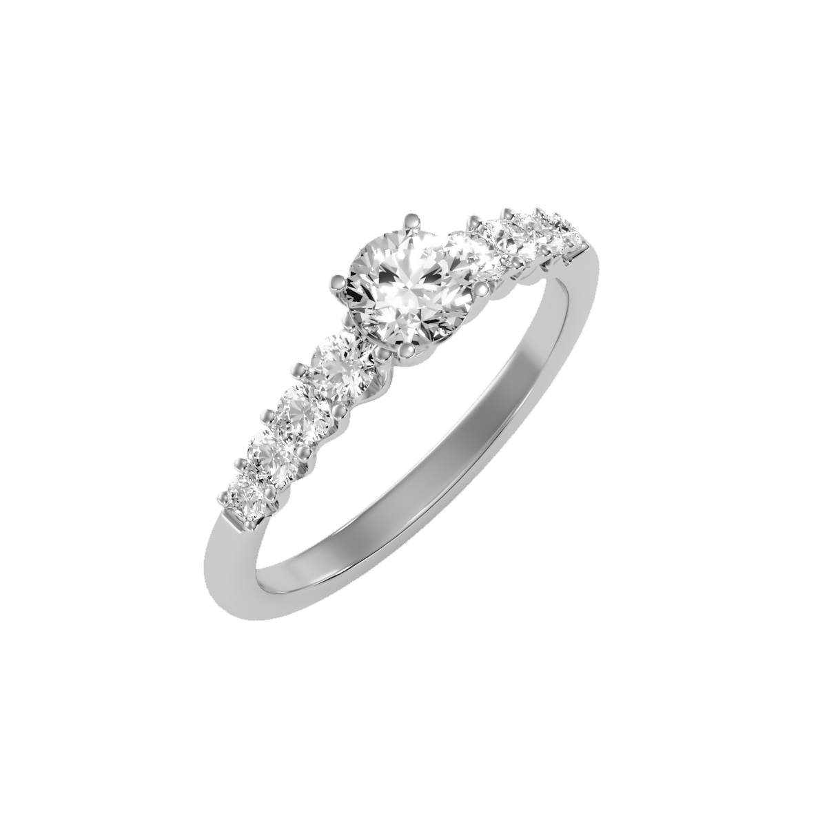 Solitaire ring with accent stones 1.01 ct