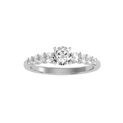 Solitaire ring with accent stones 1.01 ct