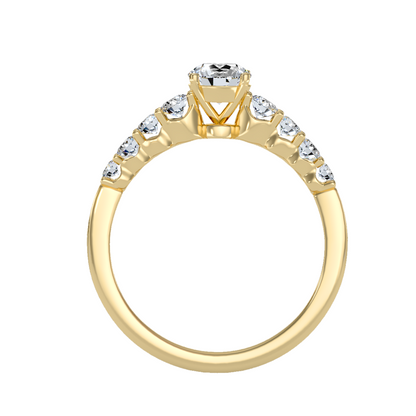 Solitaire ring with accent stones 1.01 ct