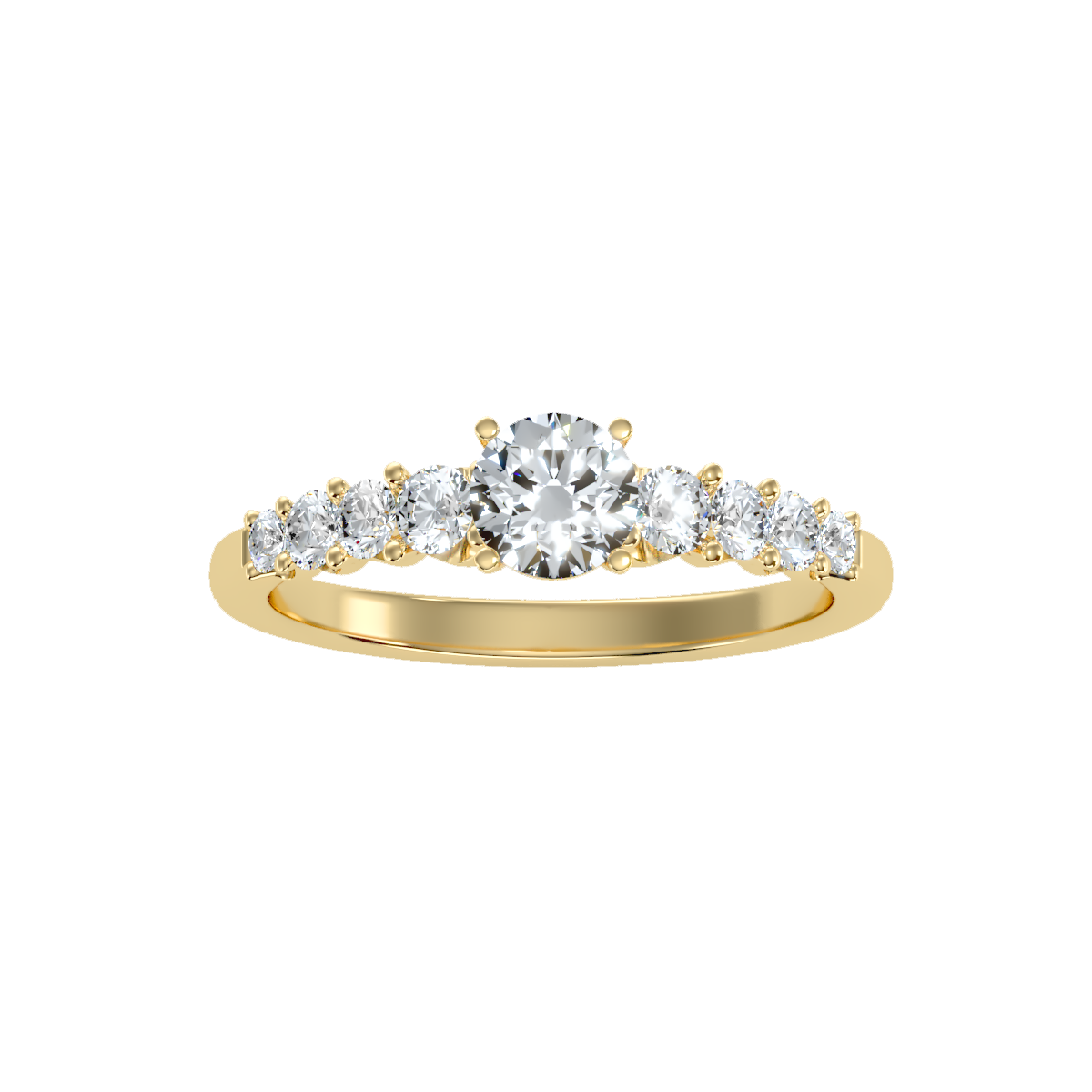 Solitaire ring with accent stones 1.01 ct
