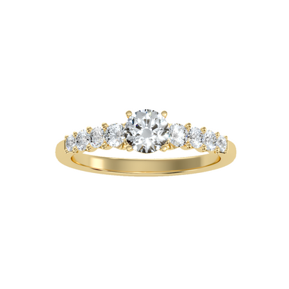 Solitaire ring with accent stones 1.01 ct