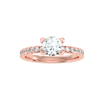 Solitaire ring with accent stones 1.67 ct