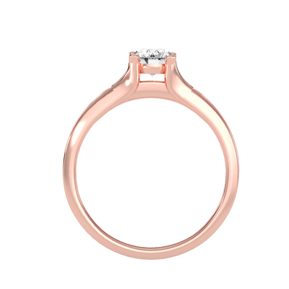 Solitaire ring with accent stones .65 ct
