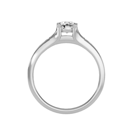 Solitaire ring with accent stones .65 ct