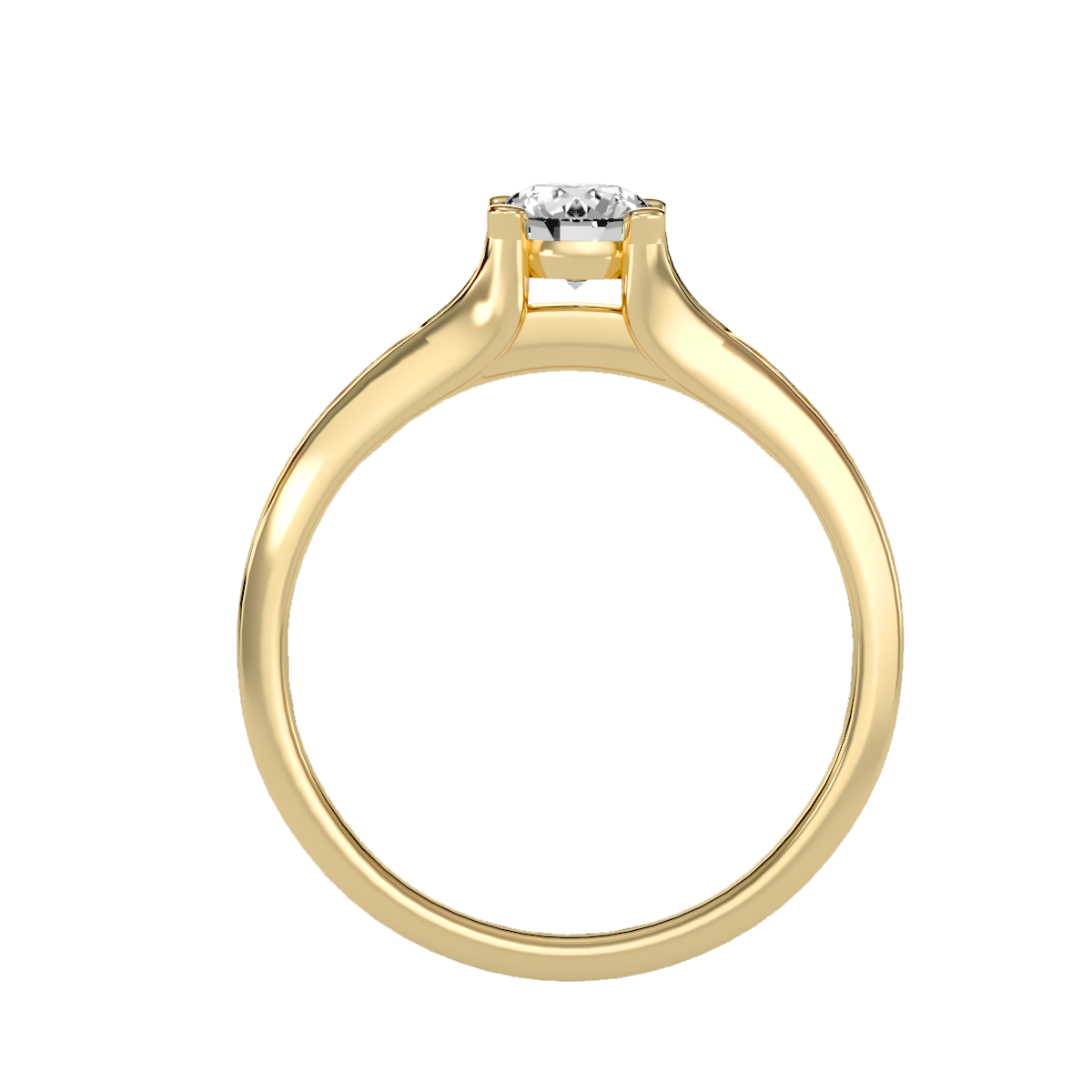 Solitaire ring with accent stones .65 ct