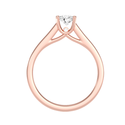 Solitaire ring with accent stones .53 ct