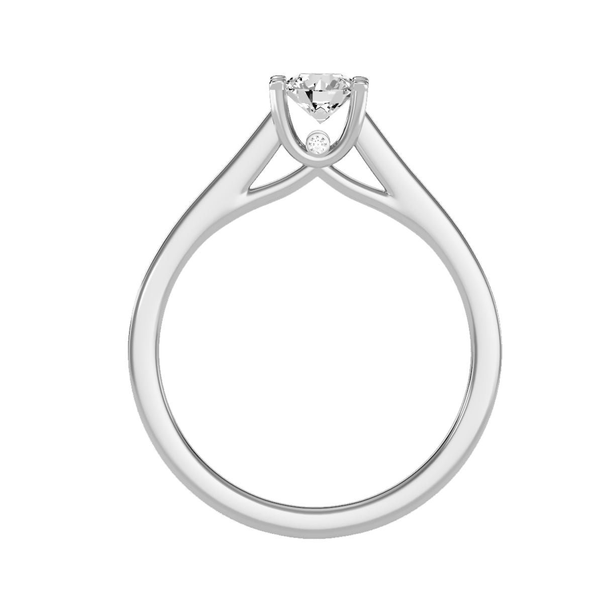 Solitaire ring with accent stones .53 ct