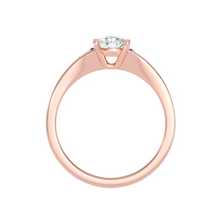 Solitaire ring with accent stones .80 ct