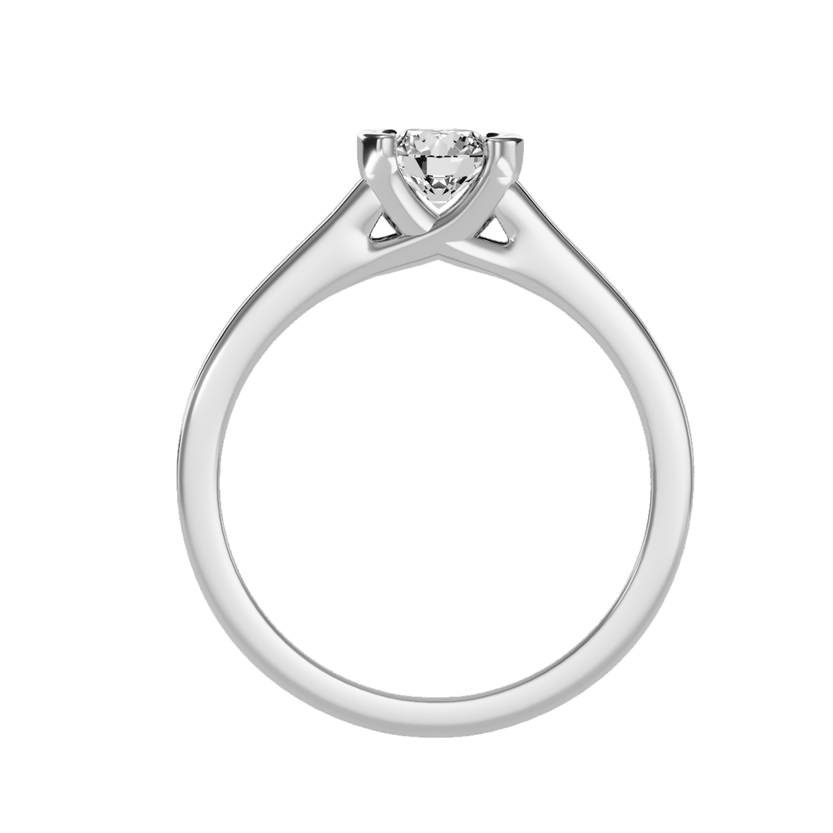 Solitaire ring with accent stones .77