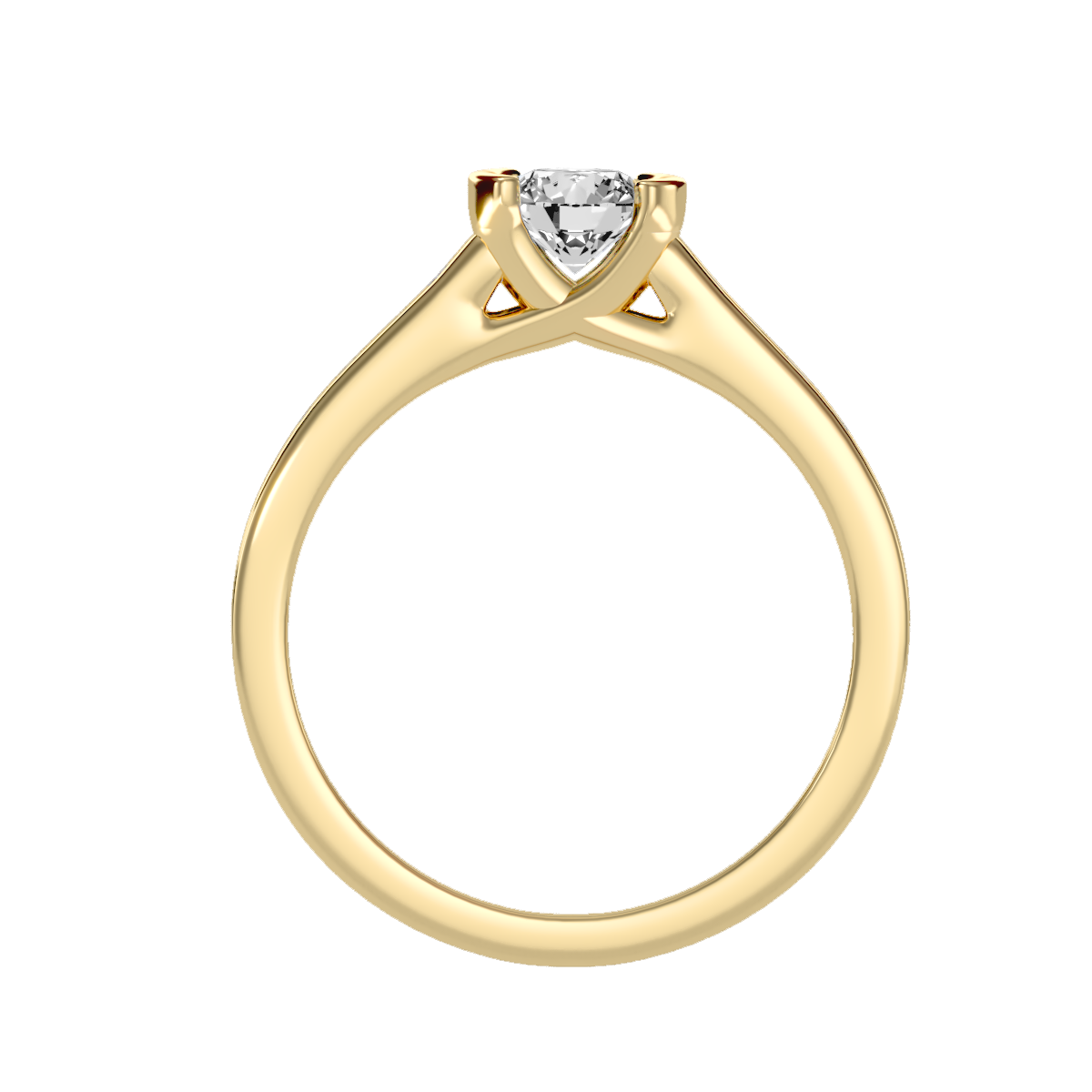 Solitaire ring with accent stones .77