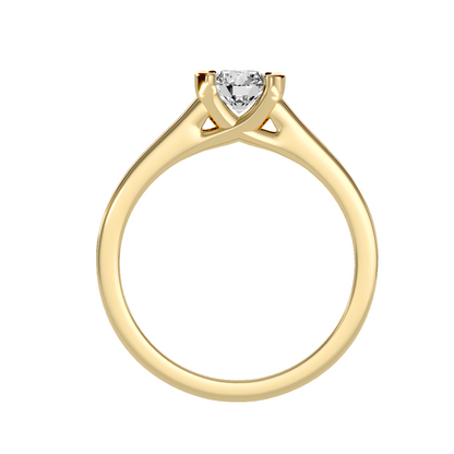 Solitaire ring with accent stones .77
