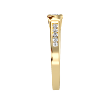 Solitaire ring with accent stones .77