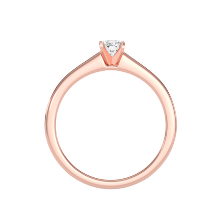 Solitaire ring with accent stones .35 ct