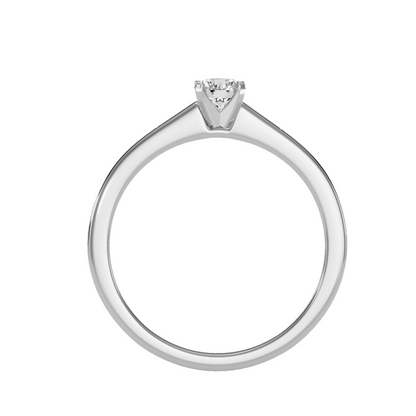 Solitaire ring with accent stones .35 ct