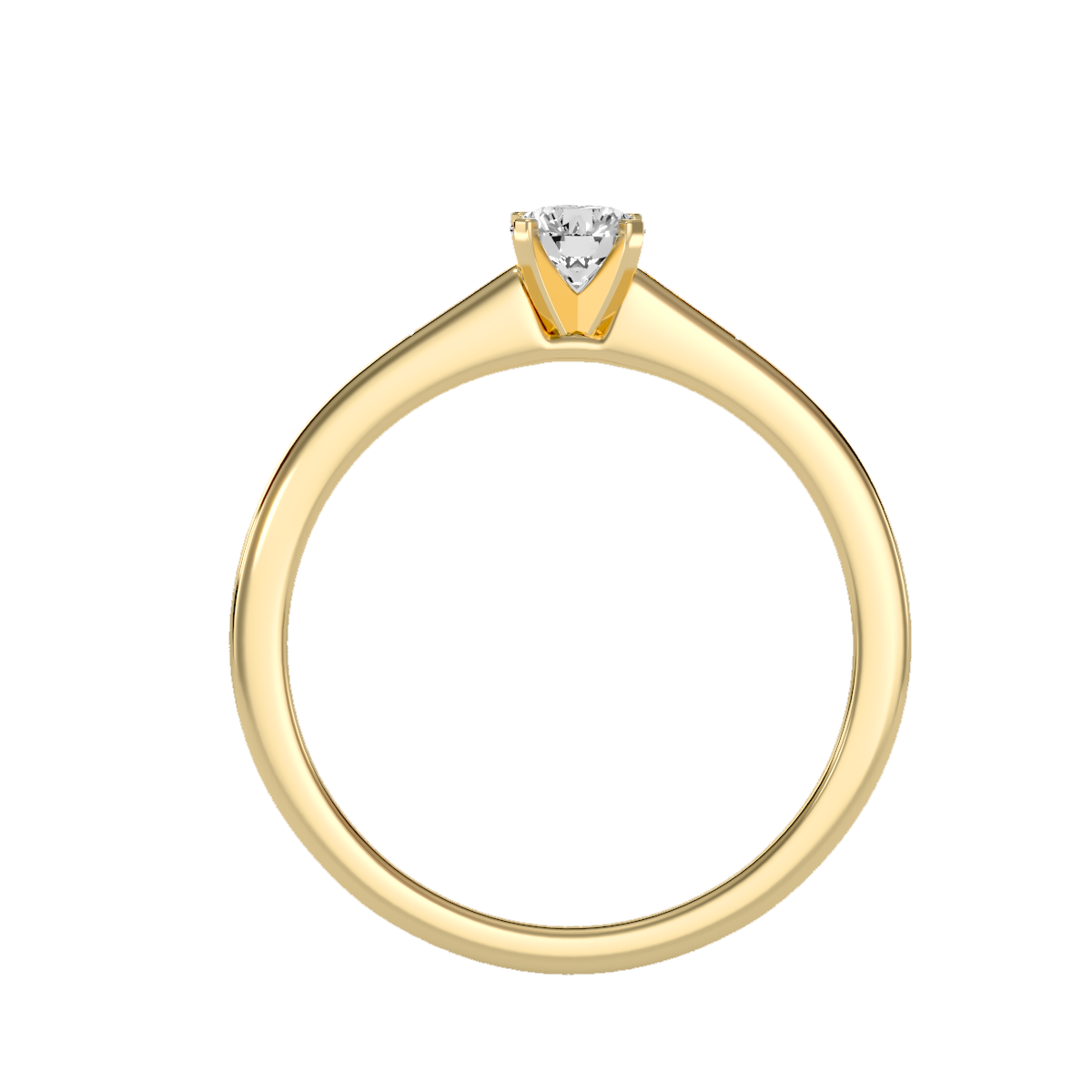 Solitaire ring with accent stones .35 ct