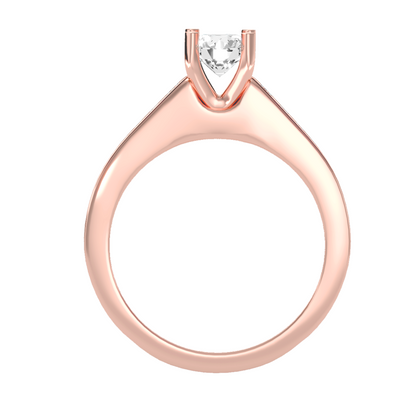 Solitaire ring with accent stones .83 ct