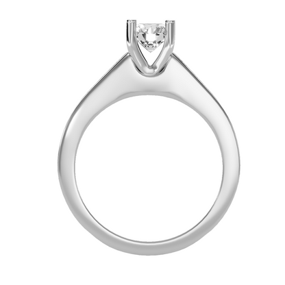 Solitaire ring with accent stones .83 ct