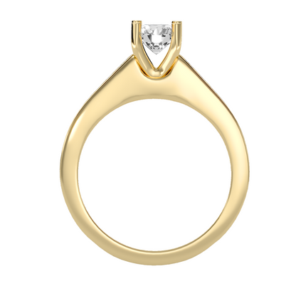 Solitaire ring with accent stones .83 ct