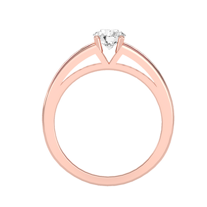 Solitaire ring with accent stones .89 ct