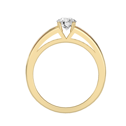 Solitaire ring with accent stones .89 ct